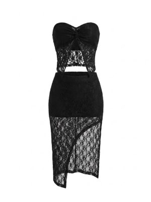 Conjunto elasticado encaje